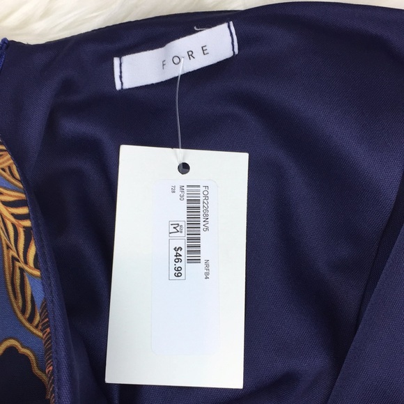 Fore Halter Navy Floral Dress - Picture 4 of 5